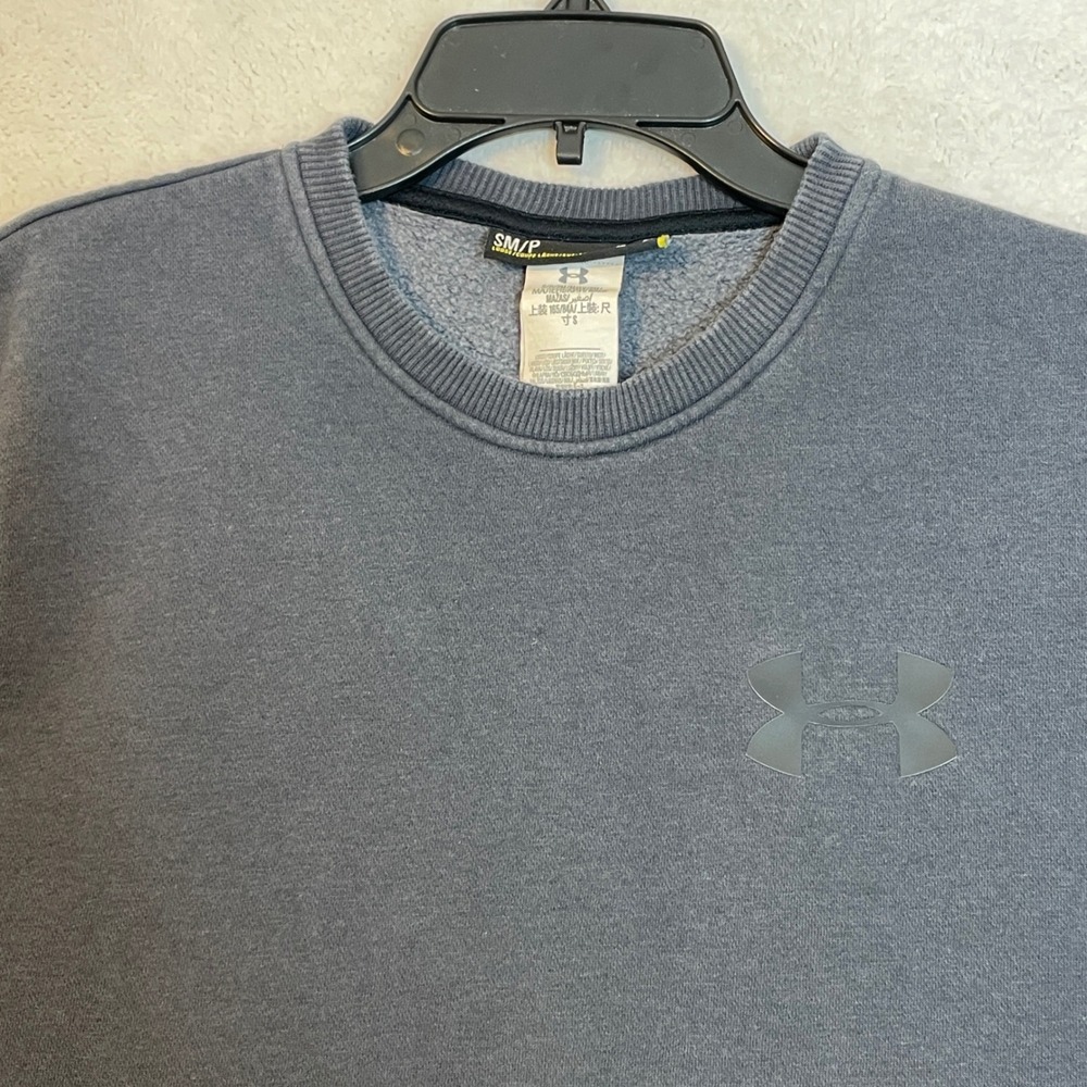 Under Armour Loose Fit Crewneck Sweatshirt Gray SM P - Picture 2 of 5